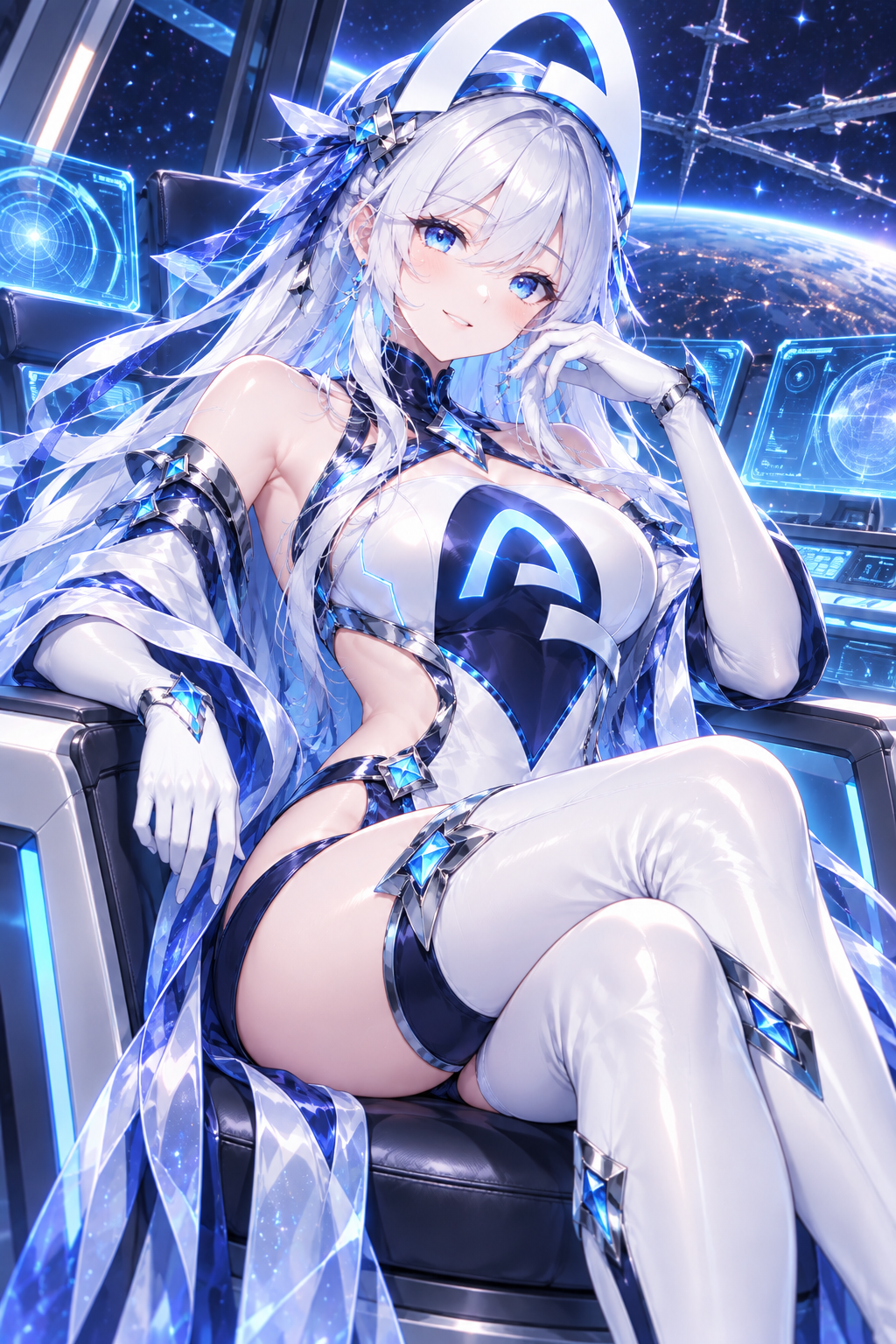 Arc Chan commanding a starship interface
