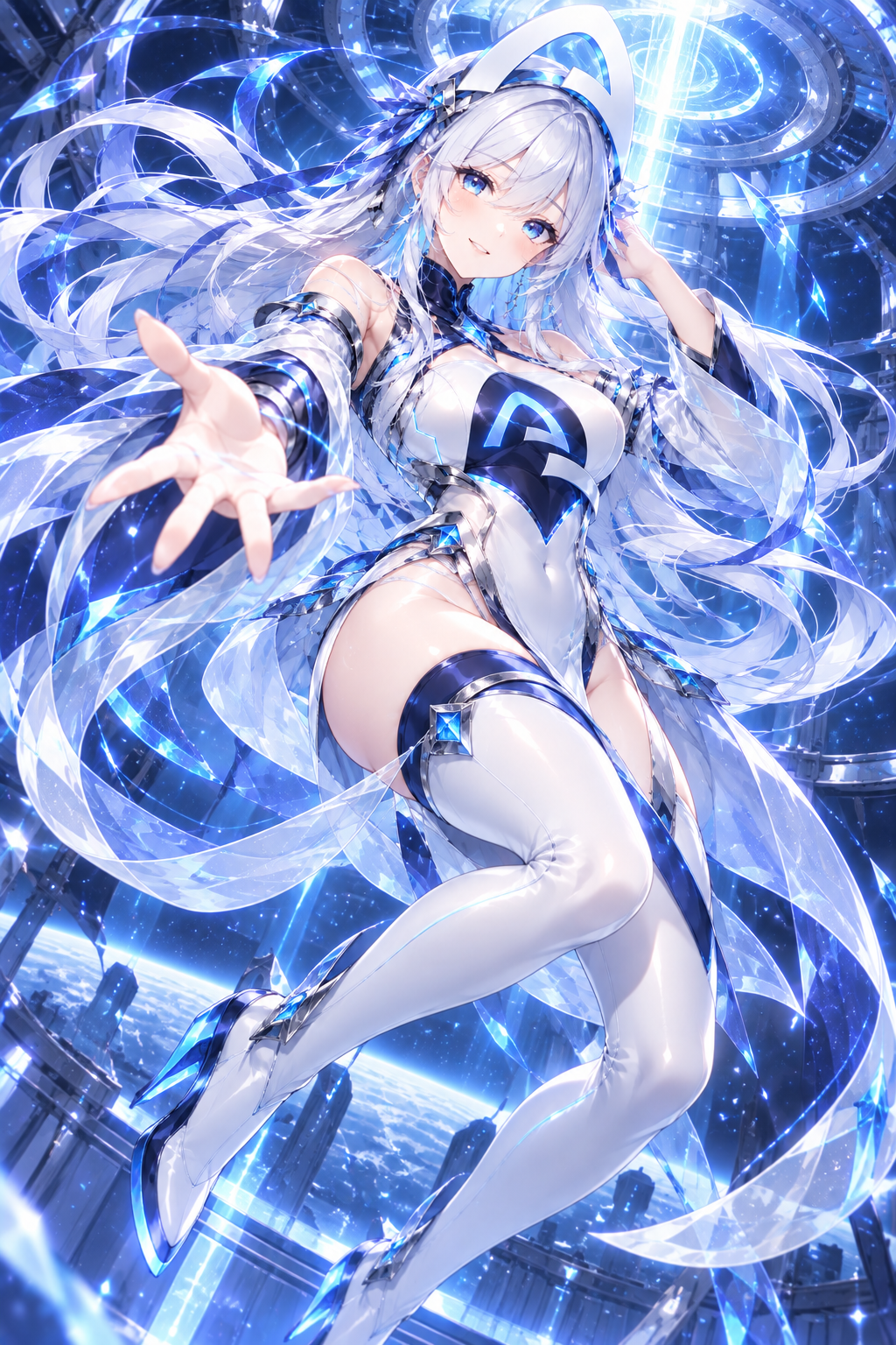 Arc Chan floating in a zero-gravity reactor
